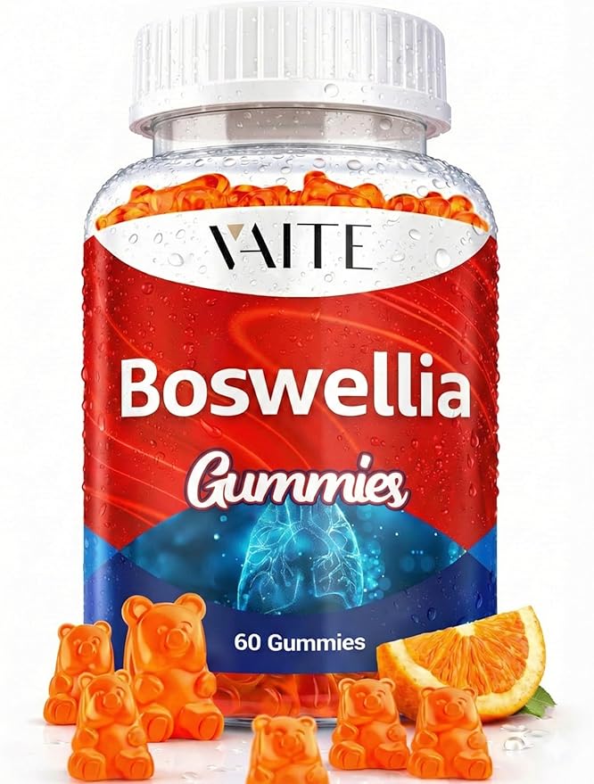 VAITE Boswellia Serrata Gummies 1200mg - Indian Frankincense Extract with Boswellic Acid Plant-Based Supplement Joint Support Health Formula Non-GMO Gluten-Free Sugar-Free 60 Chewables