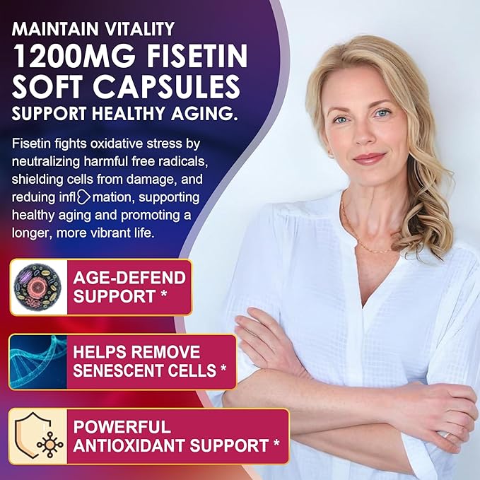 LILICARE Fisetin Supplement Potassium Citrate Gummies 2 Pack