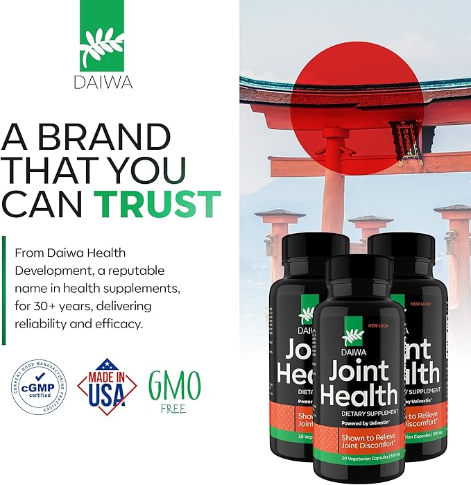 Daiwa Joint and Krill Oil Supplement Pack - Omega 3 Krill Oil Capsules with Herbal Blend 2-in-1 Formula