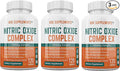 Bundle Combo for 3 Total Bottles of Nitric Oxide Complex 3500mg Per Serving L-Arginine HCL AAKG AKG Alpha Ketoglutarate Citrulline Malate