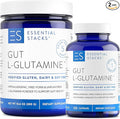 Essential Stacks L-Glutamine Home &amp Away Bundle - L Glutamine Powder &amp Capsules