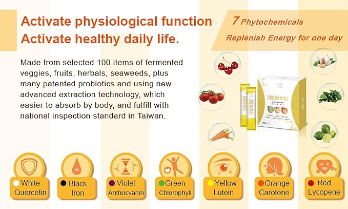 Sod Enzyme Powder | Sod Enzyme Powder Sachets | Active Antioxidant Enzymes Scavenges Superoxide Free Radical