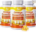 Omega-3 Fish Oil – 2000mg Softgels with 600mg EPA &amp 400mg DHA Fatty Acids High Absorption &amp Pure Formula Supports Heart Brain &amp Vision Made in USA GMP Certified 180 softgels(3 Packs)