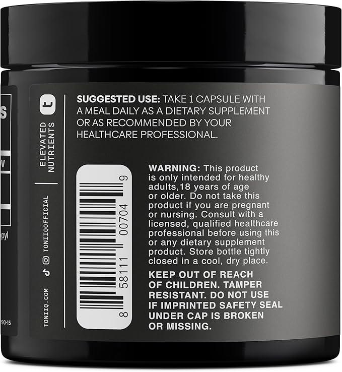 Toniiq Ultra High Strength 5HTP Capsules - 99%+ Highly Purified and Bioavailable - 12:1 Concentrated Extract - 200mg - 90 Veggie Capsules