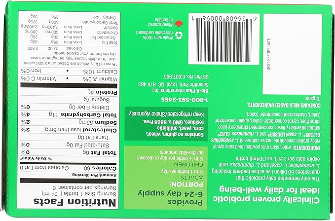 Bio-K Plus - Strawberry Flavor Drinkable Probiotics for Women &amp Men - Fermented Dairy Featuring 50 Billion Live and Active Bacteria Gluten Free - Probiotic Shipped Cold