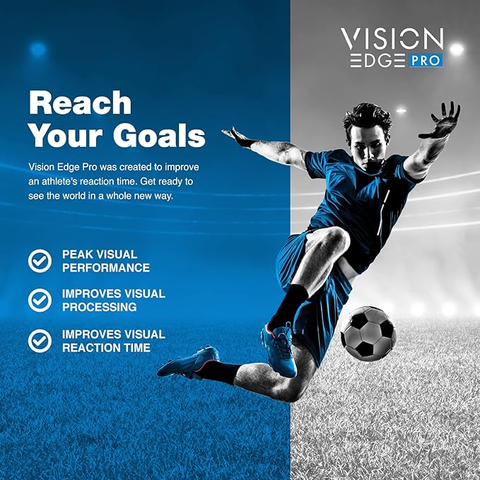 VISION EDGE PRO Eye Supplement for Athletes Formula with Lutein Zeaxanthin and Meso-Zeaxanthin Eye Supplements Omega 3 Essential Carotenoids for Eyes - (90 Softgels 3 Month Supply)