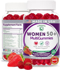 Lunakai USA Made 50 Plus Women's Multivitamin Gummies - Delicious Formula Enhanced with Essential Vitamins &amp Minerals for Health &amp Vitality - 60ct