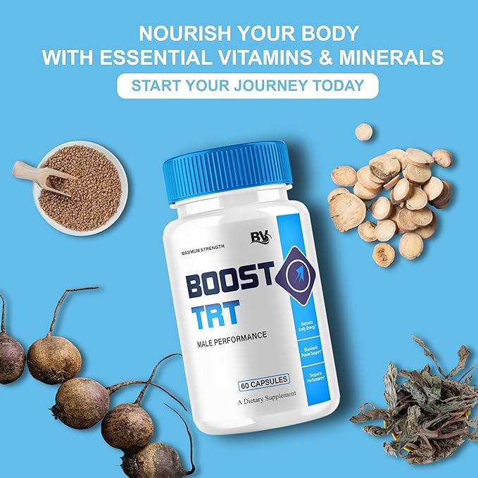 (2 Pack) Boost TRT Maximum Strength Performance Supplement BoostTRT Premium Capsules Boost TRT Maximum Strength Advanced Multivitamin Supplement BoostTRT Health Management Pills (120 Capsules)