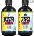 Amazing Herbs Premium Black Seed Oil - Gluten Free Non GMO Cold Pressed Nigella Sativa Aids in Digestive Health Immune Support Brain Function - 8 Fl Oz (Pack of 2)