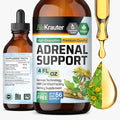 BIO KRAUTER® 2-in-1 Adrenal Support Supplements with Ashwagandha &amp Rhodiola Rosea for Relax &amp Mood Support - Natural Adrenal Complex for Men &amp Wonen - 4 Fl.Oz. 56-Day Supply Alcohol &amp