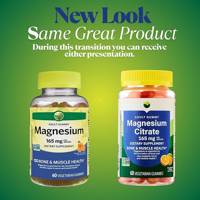 KP+ Magnesium Gummies | Magnesium Citrate 165 mg | 60 Vegetarian Gummies | Supports Bone Muscle &amp Nerve Health | Orange Flavor | Pack of 1