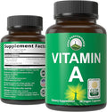 Certified Organic Vitamin A 5000 IU Supplement Capsules - High Potency Vitamins - for Adults Men Women Kids - Made with Carrot Juice - Great for Immune Skin Eye Support - Non GMO Vegan Pills