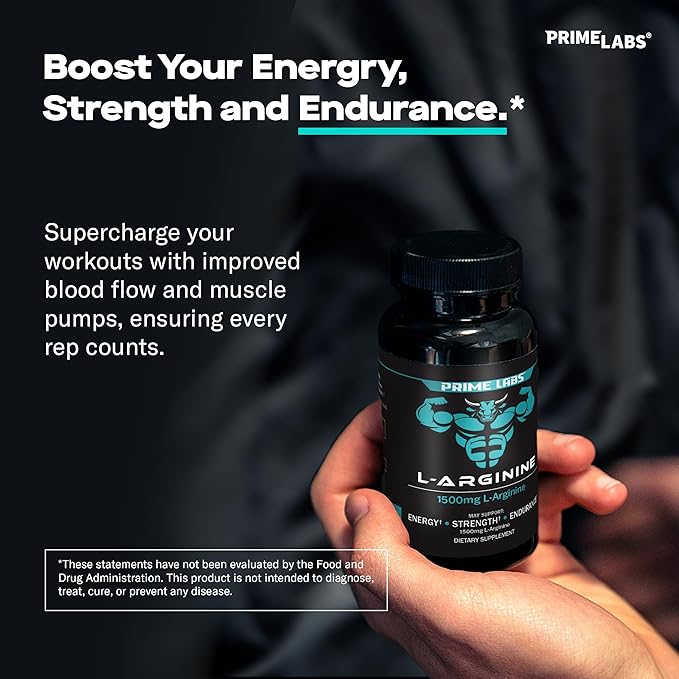 Prime Labs L Arginine (60 ct) + Organic Black Maca Capsules (60 ct)