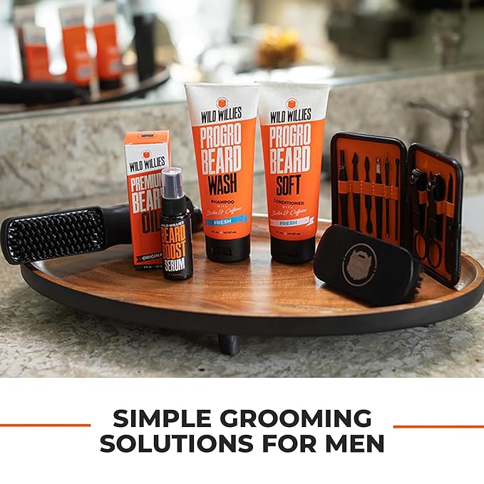 Wild Willies Beard Growth Gummies Supplement for Men - with Biotin &amp 19 Vitamins for Stronger Thicker Facial Hair - 60 Gummies