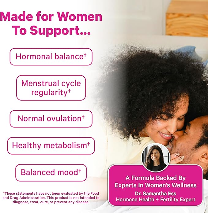 Pink Stork Myo-Inositol &amp D-Chiro Inositol: 3.6:1 Blend to Support Fertility Hormone Balance for Women - Ovarian Function Ovulation Conception and Period Support Supplement - 60 Capsules