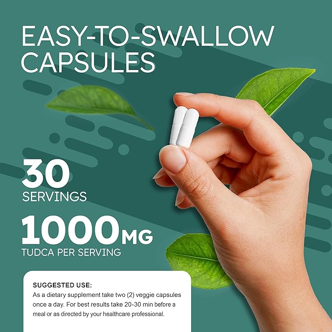 eXplicit Supplements Max Strength Pure TUDCA 1000mg per Serving (60 Capsules) High Potency Premium Quality Tudca Supplement