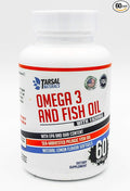 Fish Oil and Omega 3 60 Capsules Natural Pure harvested Fish Oil Support EPA and DHA Helps Brain Heart Joint Flexibility and Nerves Made in USA Gluten Free FDA Registered Facility