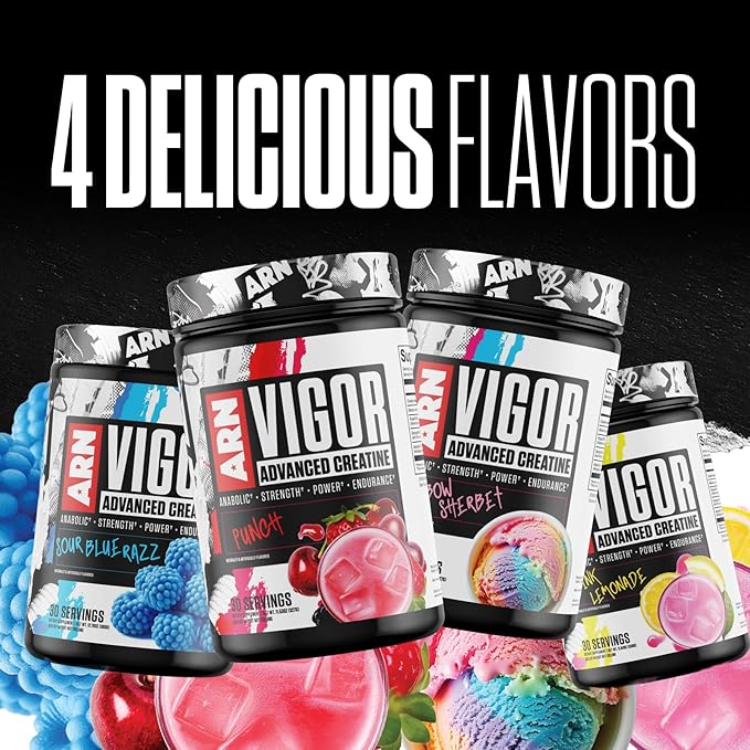 Arms Race Nutrition | ARN | Vigor Advanced Creatine Formula (30 Servings Rainbow Sherbet)