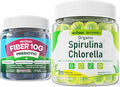Sugar Free Spirulina Chlorella Gummies 1 Pack + Fiber Gummies 2 Pack