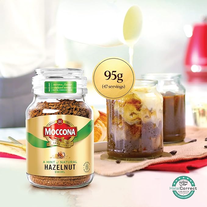 Moccona Freeze-Dried Instant Coffee 95 Grams (Imported from Australia) (Hazelnut)