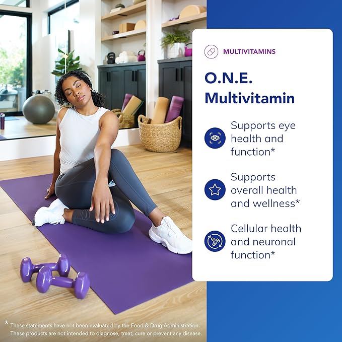 Pure Encapsulations O.N.E. Multivitamin - Once Daily Multivitamin with Antioxidant Complex Metafolin CoQ10 and Lutein to Support Vision Cognitive Function and Cellular Health* - 30 Capsules