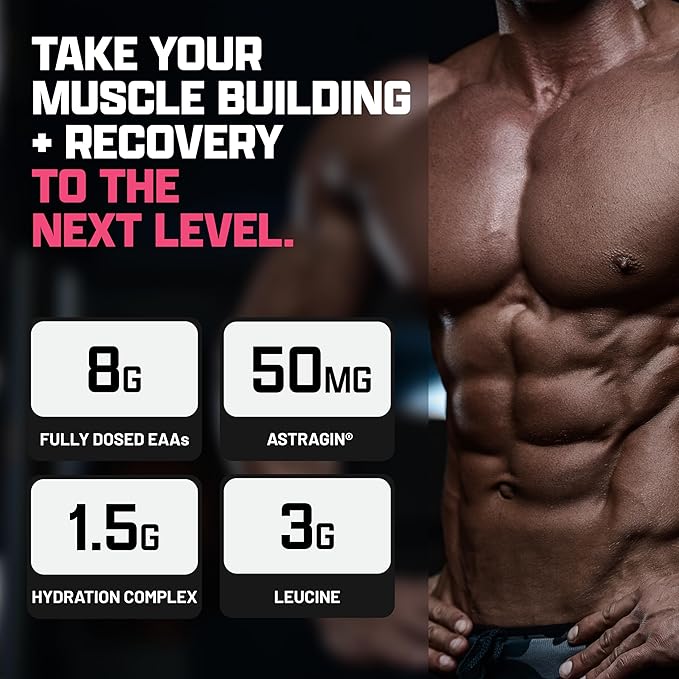 Nutrex Research EAA Hydration | EAAs + BCAA Powder | Muscle Recovery Strength Muscle Building Endurance | 8G Essential Amino Acids + Electrolytes | (Packaging My Vary) 30 Servings (Pink Lemonade)