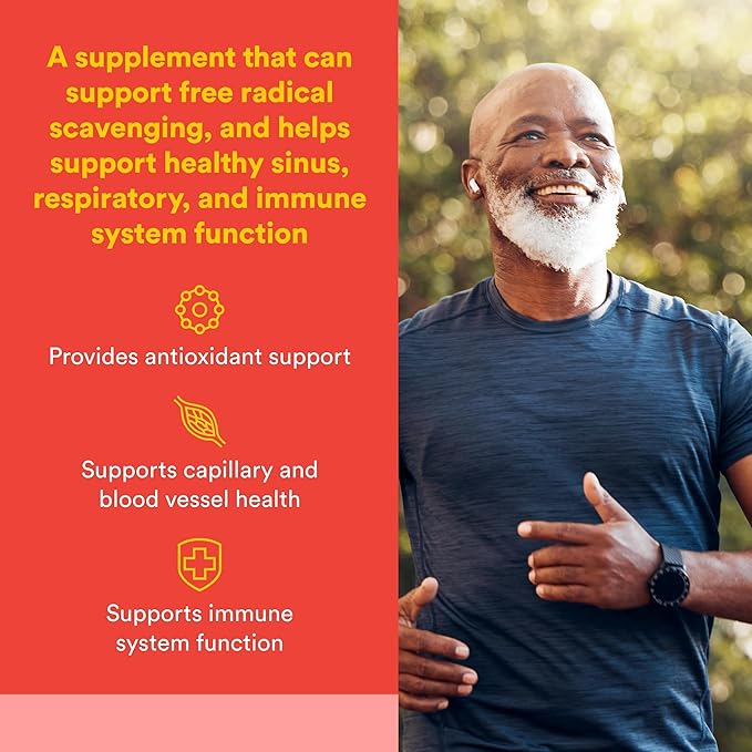 Natural Factors Quercetin with Zinc &amp Copper - Antioxidant Support Supplement Aids Sinus Health - Immune &amp Cellular Health Support Supplement - 60 Vegetarian Capsules (60 Servings)