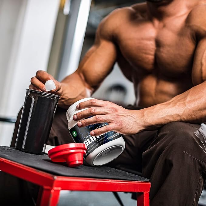 L-Glutamine Powder - 500g Fermented Plant-Based Amino Acid - Ultra-Pure Post Workout Recovery Muscle Support &amp Gut Health Supplement - Vegan Non-GMO - Unflavored