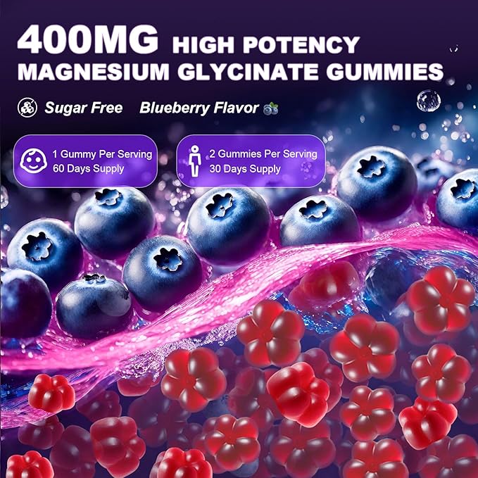 Lysine Monolaurin &amp Liposomal Magnesium Glycinate Gummies Lip &amp Oral Health Immune Muscle &amp Relax