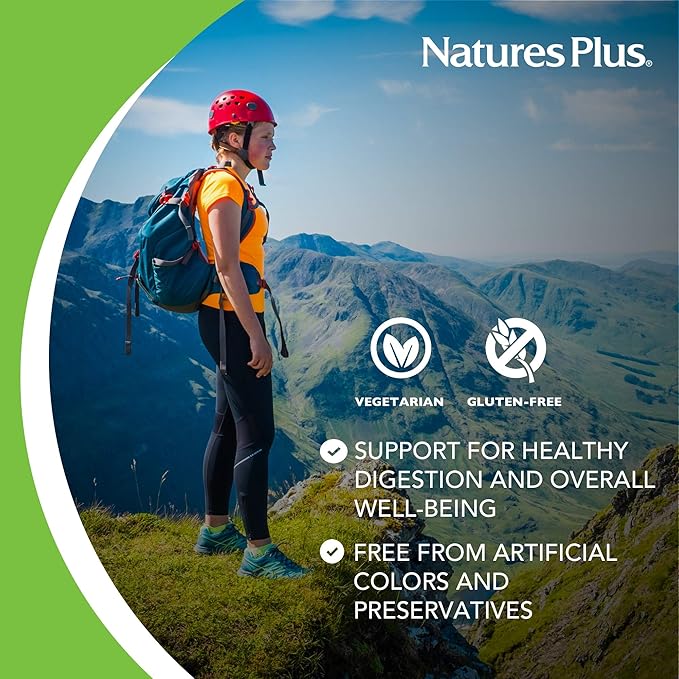 NaturesPlus Papaya Enzyme - 360 Chewable Tablets - Digestive Aid Supplement with Amylase &amp Protease - Helps Reduce Gas Bloating Stomach Upset &amp Discomfort - Vegan Gluten Free - 360 Servings