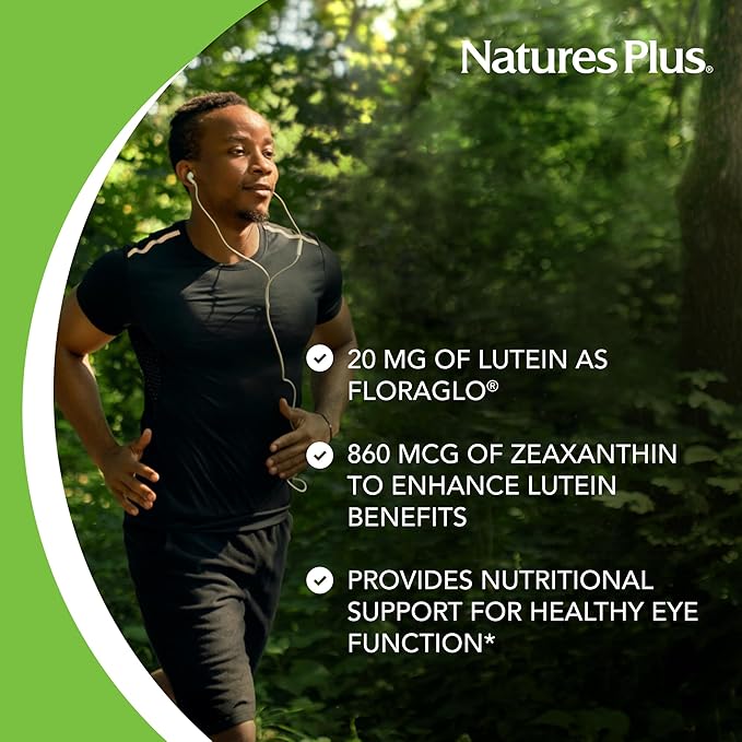 NaturesPlus Ultra Lutein 20 mg - 60 Softgels - Nutritional Support for Healthy Eye Function - 60 Servings