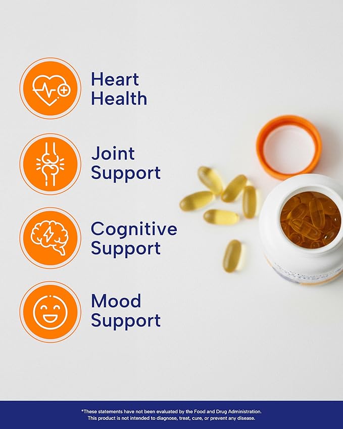 OmegaVia Ultra Concentrated Omega 3 Fish Oil Burpless 60 Softgels Triple Strength Omega 3 Fish Oil Supplements 1135 mg Pure Omega3 No Fishy Burps High EPA DHA DPA IFOS 5-Star