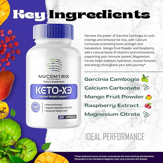 Nucentrix Keto Capsules Nucentrix Advanced Formula Supplement Pills - Maximum Strength Nucen Trix Health and Wellness Capsules All Natural Keto Pills Nucen Trix Keto Reviews (3 Pack)