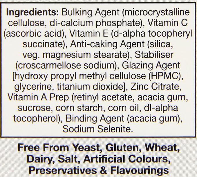 Health Aid Selenium Plus (Vitamins A C E &amp Zinc) 60 Tablets
