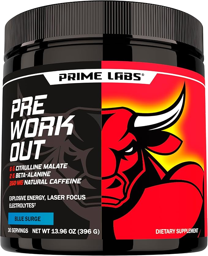 Prime Labs Creatine Monohydrate Capsules + Pre Workout Powder Supplement