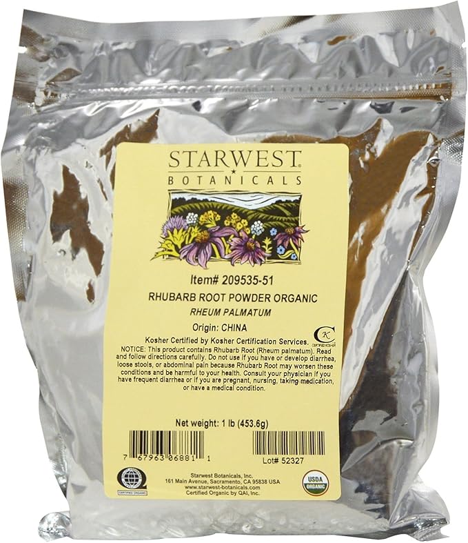 Organic Rhubarb Root Powder 1 Pounds