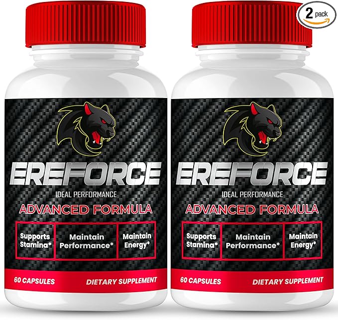 Ereforce Capsules Official Ereforce Supplement Pills for Men - Maximum Strength Performance All Natural Support for Overall Health and Wellness Advanced Ere Force Pills Reviews (2 Pack)