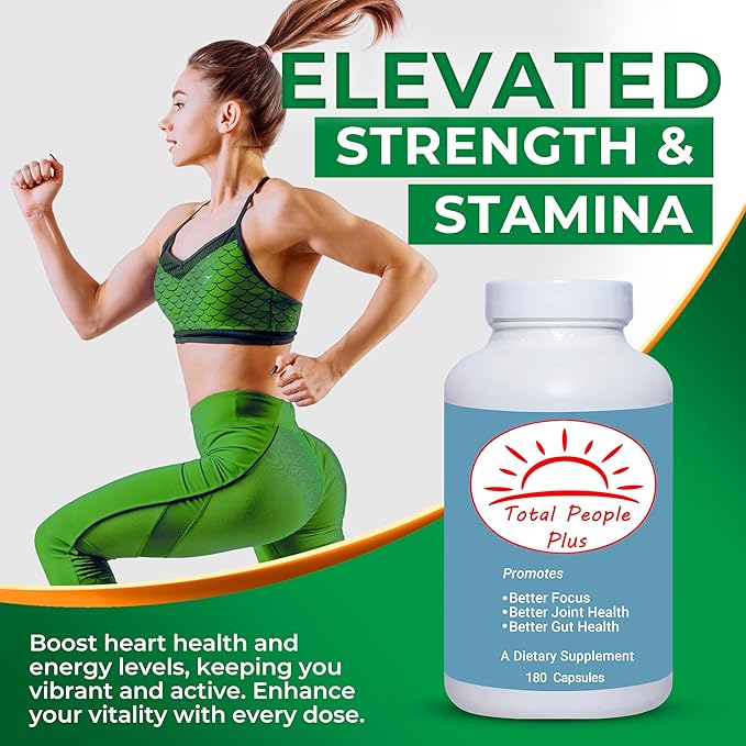 Total People Plus - Multivitamin &amp Minerals for Adults - Dietary Supplements Rich in Major Minerals with Mix of Vitamins A D and E - Boosts Energy and Vitality - 180 Capsules