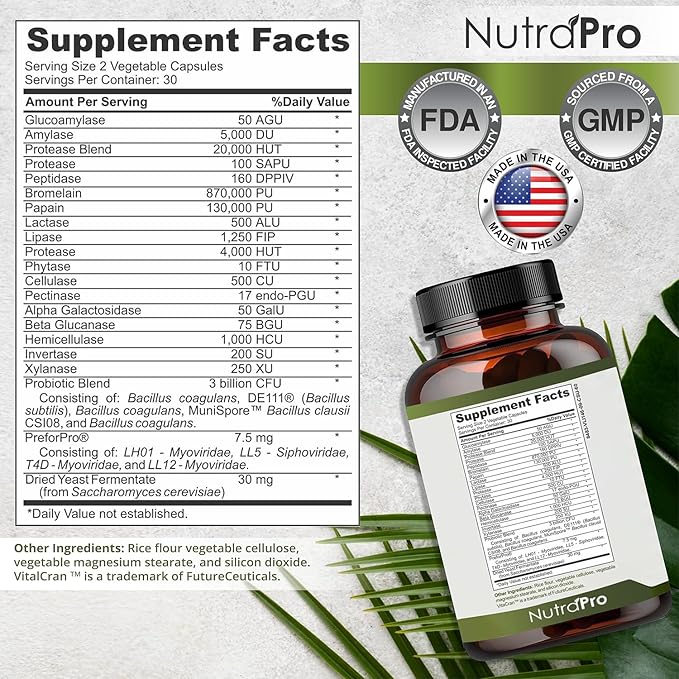 Complete Gut Health for Women and Men with Probiotic Prebiotic Postbiotic &amp Digestive Enzymes to Supports Digestive Lining HealthDigestion Health Occasional Gas and Discomfort.