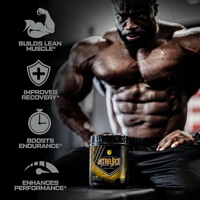 HOSSTILE Intra[R3] Intra Workout Powder EAA &amp BCAA Drink with Carbs Enhance Energy &amp Endurance Build Lean Muscle &amp Improve Recovery Pineapple Rush 20 Servings
