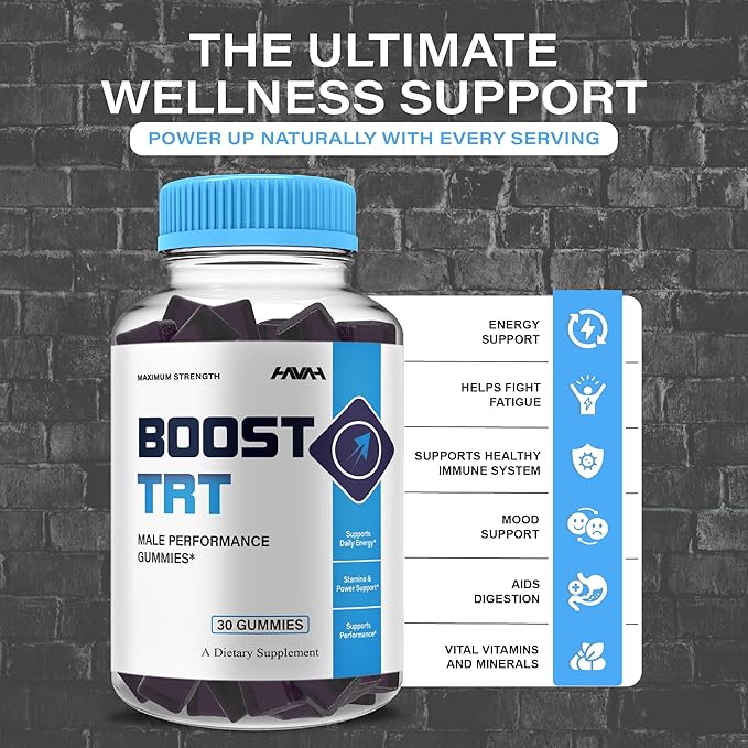 (5 Pack) Boost TRT Maximum Strength Performance Gummies BoostTRT Gummy Supplement Boost TRT Maximum Strength Advanced Shilajit Multivitamin Supplement BoostTRT Health Gummies (5 Month Supply)