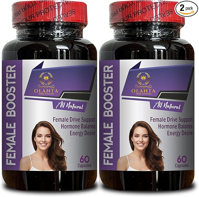 Female Vitality &amp Wellness Booster – Soy Isoflavones &amp Black Cohosh Capsules – Women’s Passion Blend – 2 Bottles 120 Capsules
