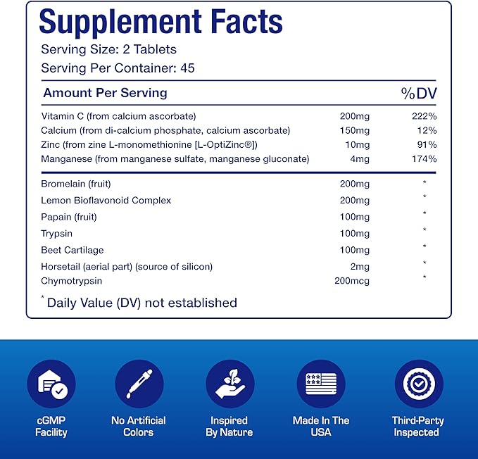 Cartilage Ligament and Tendon Supplement - Clinical Restorative Joint Support Formula with Bovine Cartilage Minerals and Proteolytic Enzymes for Enhanced Comfort Mobility Zymain 90 Support