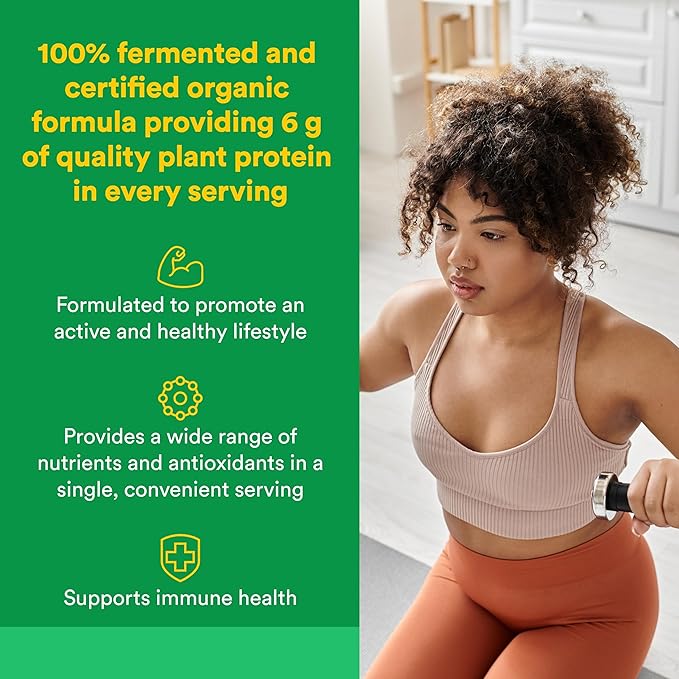 Natural Factors Organic Greens - Antioxidant Support Supplement Aids Immune Health - Green Drink Mix with Fruits Vegetables &amp Herbs - Unflavored 6.9 oz