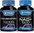 WELLNESS LABSRX Resveratrol Capsules 10000 - NAD+ Supplement Capsules 1500mg | Bundle