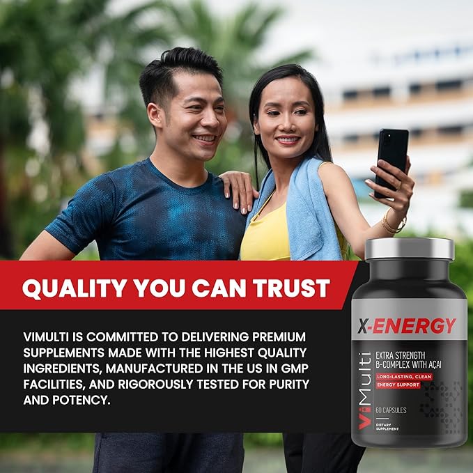 vimulti Ultimate Wellness Bundle: Anti-Aging Supplement Pills &amp Energy Supplements for Men and Women Natural Amino Acids &amp B Complex Multi Blend with Acai for Energy Immune Health 60 Capsul