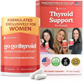 VoomVaya Go Go Thyroid - Thyroid Support for Women 30+ - Female-Focused Hormonal Balance &amp Thyroid Supplement with Iodine Selenium &amp L Tyrosine - 3rd Party Tested - 60 Capsules