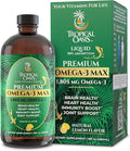Premium Omega-3 Fish Oil Liquid Supplement | 1805mg EPA &amp DHA per Serving | Brain Heart &amp Joint Support | High Absorption No Fishy Burps | Natural Lemon Flavor | 16.1oz | 96 Servings