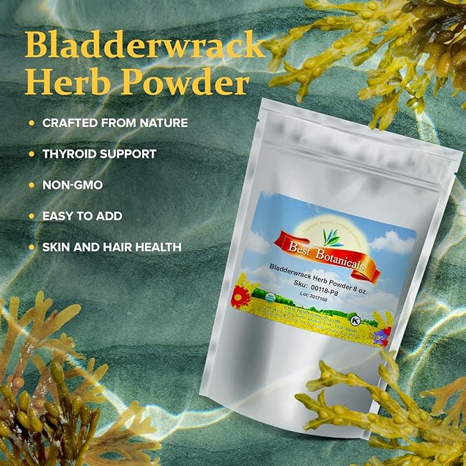 Best Botanicals Bladderwrack Herb Powder 8 oz. (Organic)