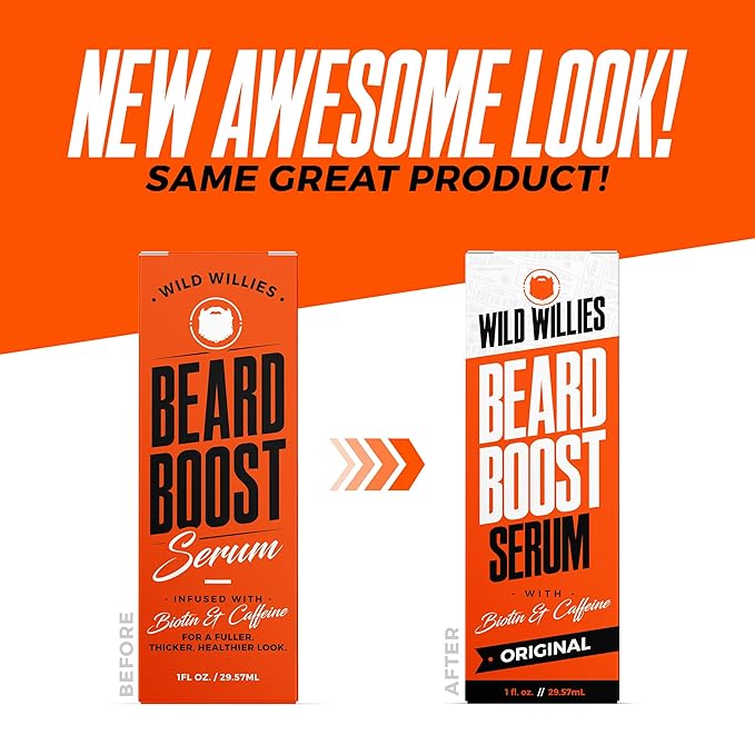 Wild Willies All-in-One Beard Growth Kit - Includes Beard Boost Serum Oil &amp Growth Supplement Boar Bristle Brush - Perfect Grooming Kit for Men - Achieve Thicker Fuller Healthier Beard